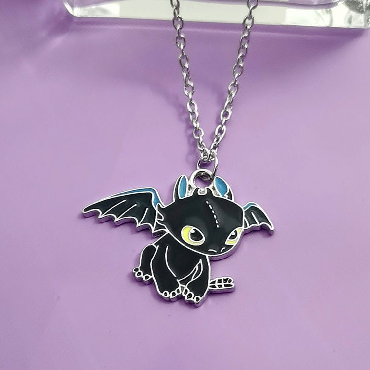 Vòng cổ mặt hình rồng bay trắng đen dành cho cặp đôi