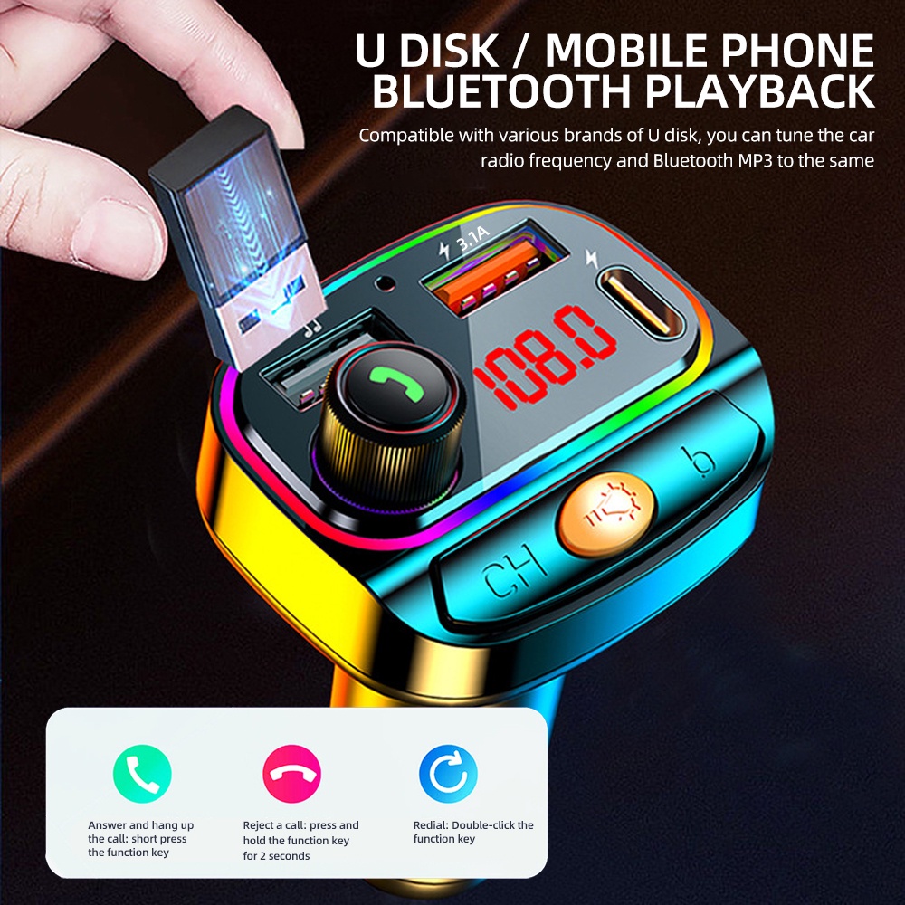 Máy Nghe Nhạc Mp3 C15 Kết Nối Bluetooth Đa Năng Hai Cổng USB PD + QC3.0