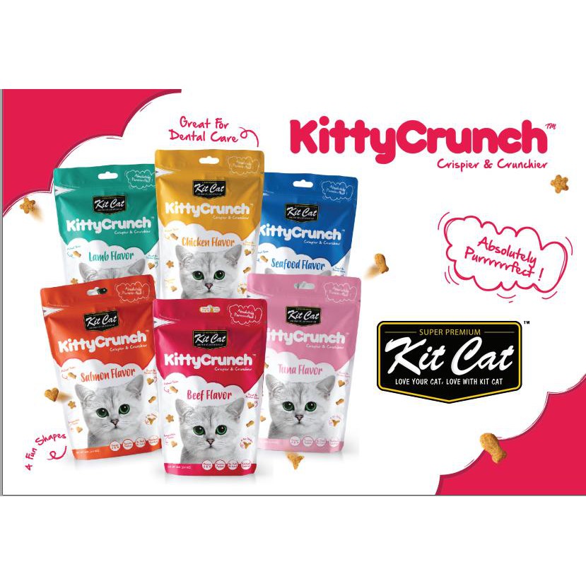 Bánh thưởng cho mèo Kit Cat Kitty Crunch 60g