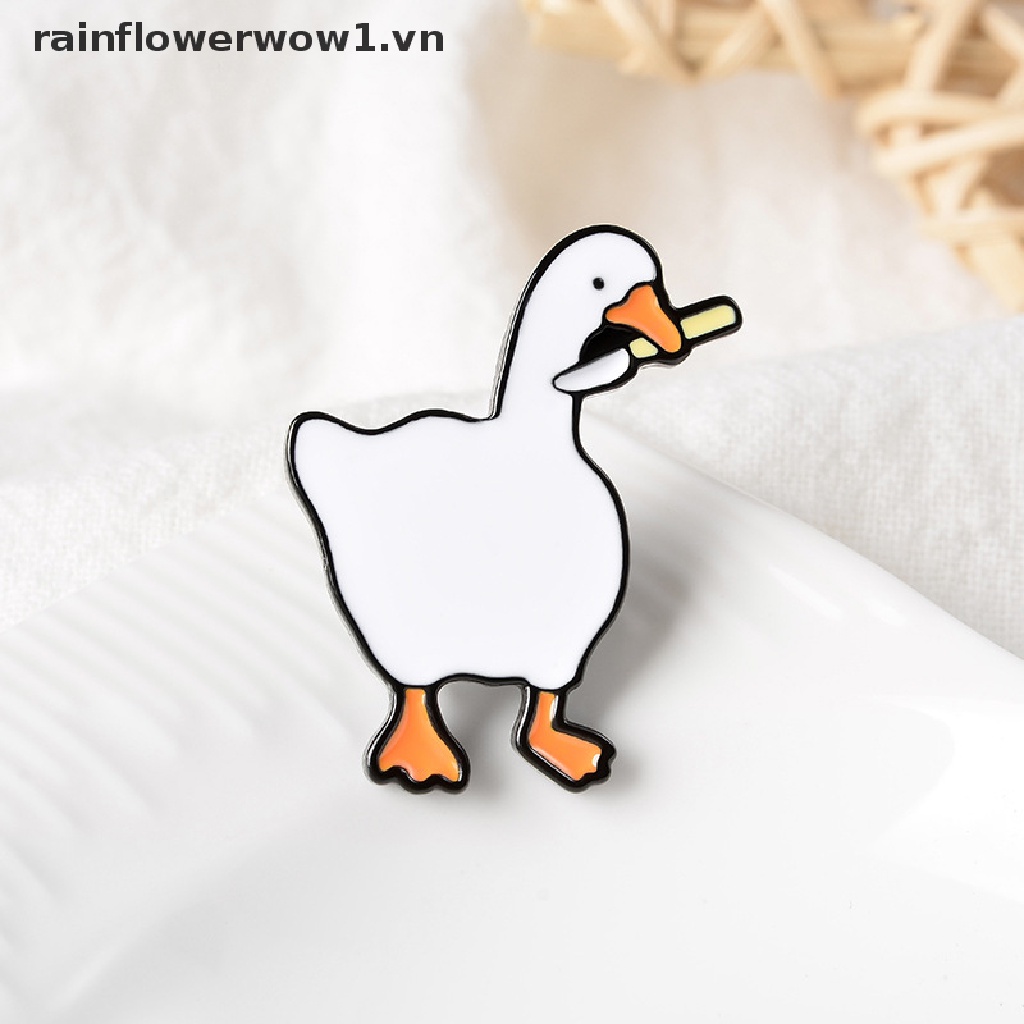 Ghim Cài Áo Hình Ngỗng Hoạt Hình Vui Nhộn