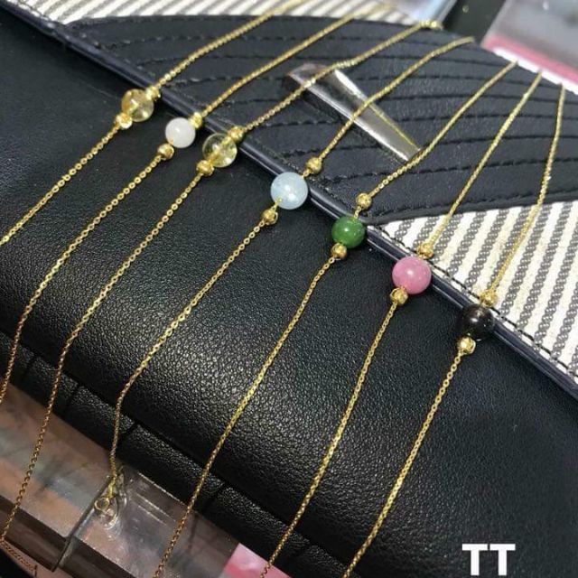 lắc chân vàng mix đá nhỏ xinh | BigBuy360 - bigbuy360.vn