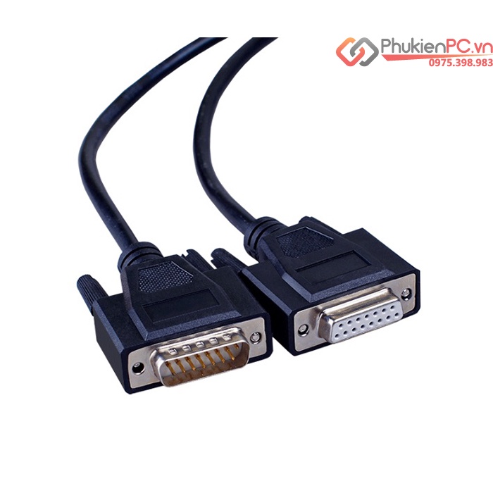 Cáp COM DB15 Male to DB15 Female dài 1.5M loại 2 rows  cho máy CNC công nghiệp. Cáp kết nối cổng COM DB15 chân