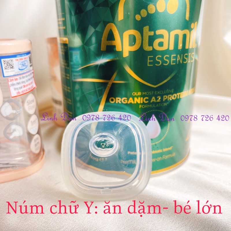 Núm ti hegen số 0 1 2 3 Y có chữ chính hãng, núm ti bình sữa hegen chính hãng có tem