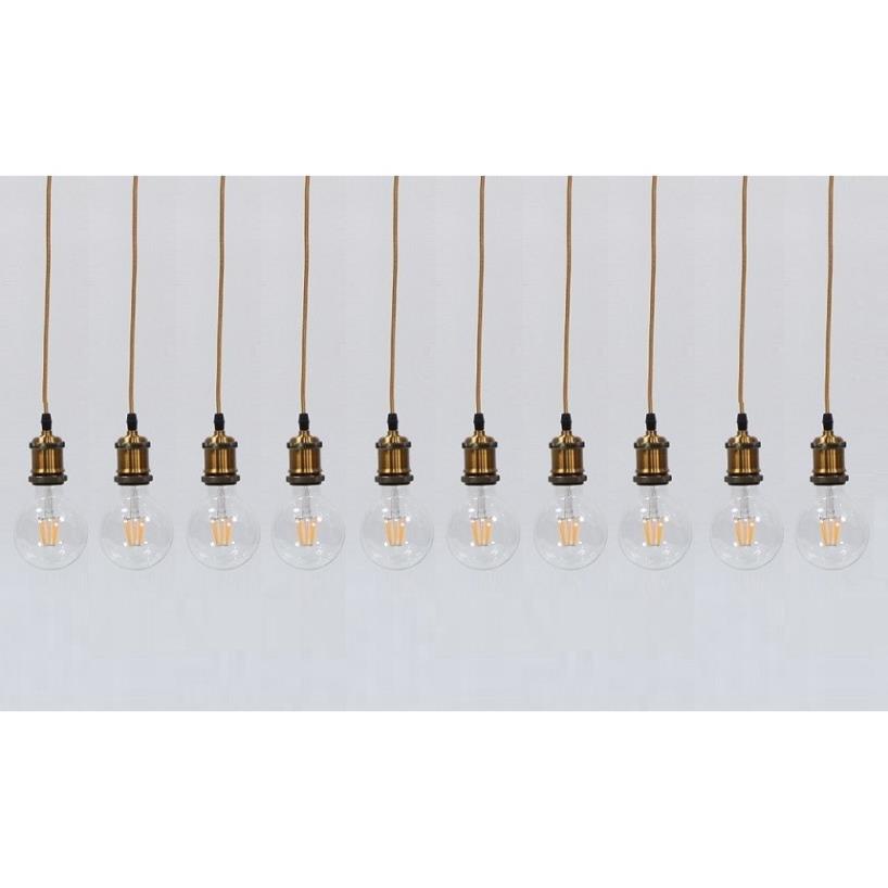Bộ 10 dây đèn thả cổ điển bóng đèn tròn Edison G95 8W