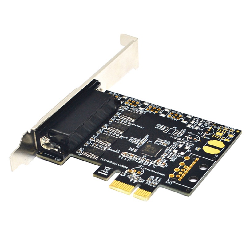 Pcie to 4 Serial Port RS232 9-Pin Expansion Card AX99100 with Cable