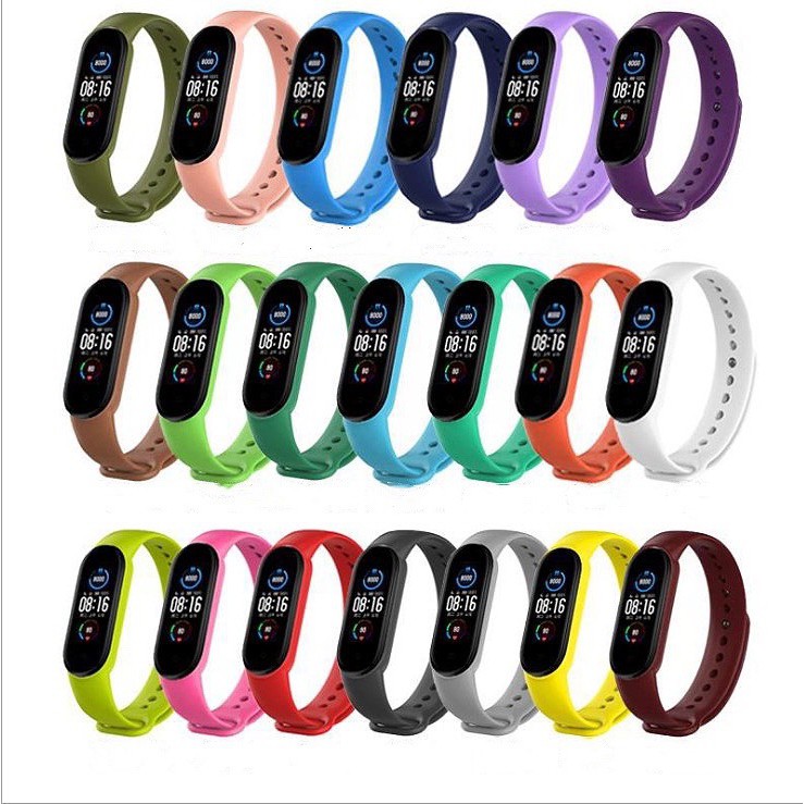 Dây Miband 5, dây Miband 6 Dây Đeo Cao Su Thay Thế Cho Xiaomi Miband 5 Chất Lượng Cao