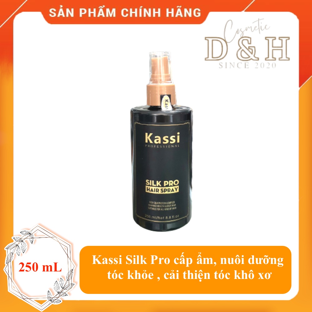 Sữa dưỡng phục hồi tóc hư tổn Kassi Silk Pro 250ml cấp ẩm, nuôi dưỡng tóc khỏe, cải thiện tóc khô xơ