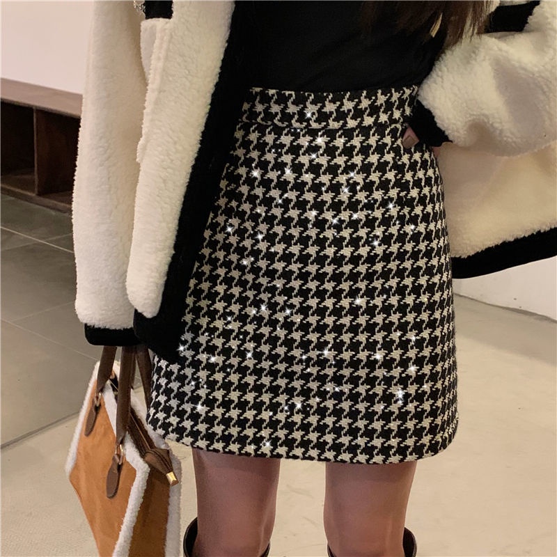 Chân váy chữ A lưng cao mới