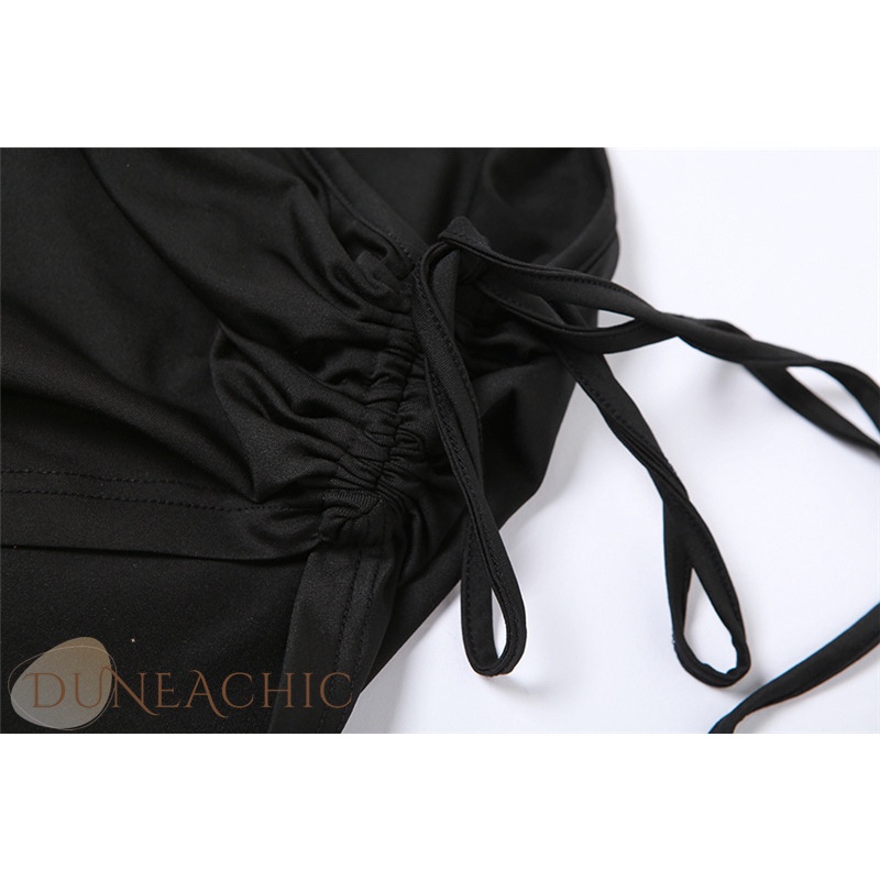 DUNEA Set Áo 2 Dây + Chân Váy Ngắn Thời Trang Nữ Tính