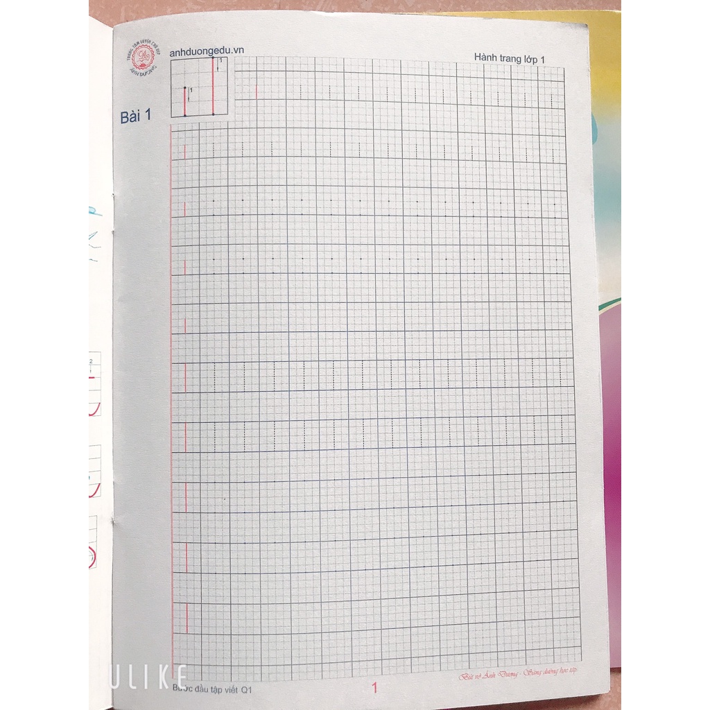 Vở ô li Bước đầu tập viết cho bé vào lớp 1