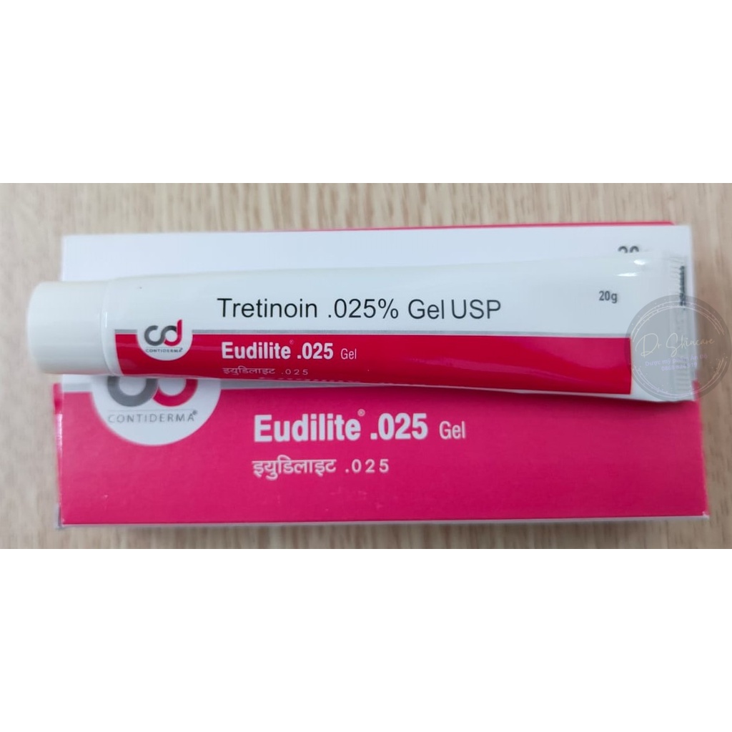 Gel giảm mụn, chống lão hóa - Tretinoin Eudilite gel 20g