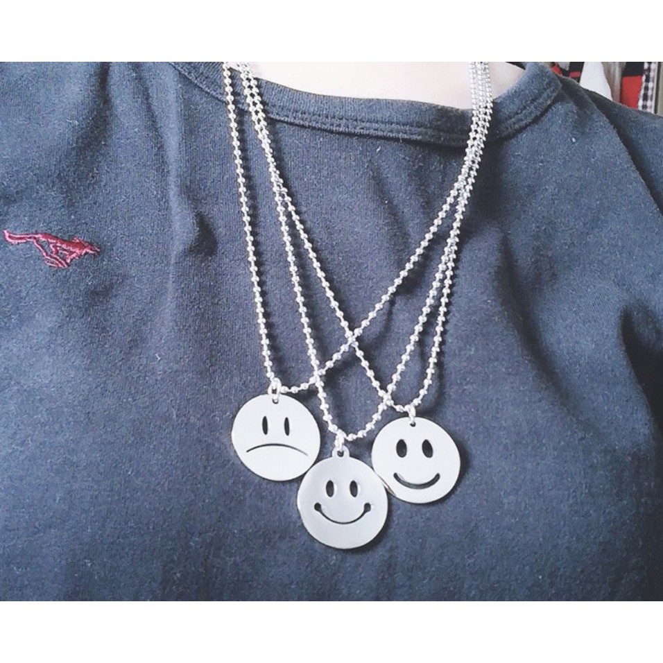 Dây chuyền Nam Nữ Mặt Cười phong Cách HIP HOP