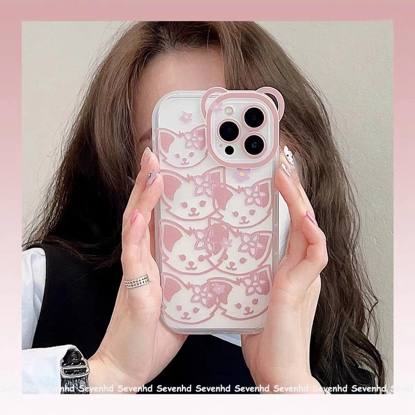 Ốp Điện Thoại Dẻo Họa Tiết Hoạt Hình Tai Gấu Dễ Thương Cho iPhone 14 13 12 11 Pro Max Xs Max Xr X 6 6s Plus