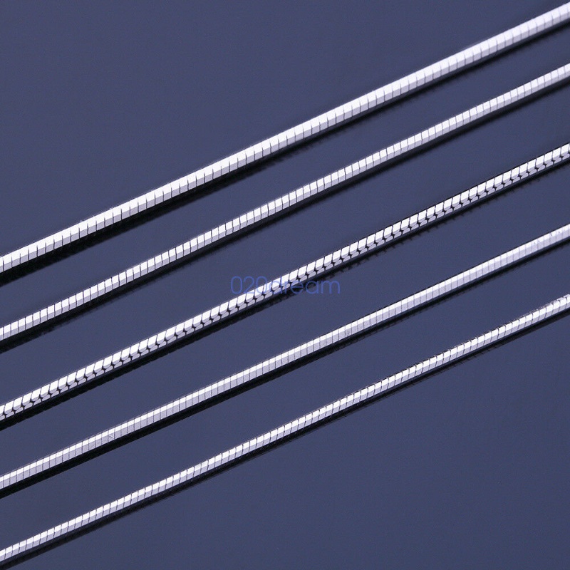 【Còn hàng】 100% Thật rắn 925 Sterling Silver Chain 1.0mm Snake Chain Stamped Italy 16 &quot;đến 26&quot; All Size Ladies Gift