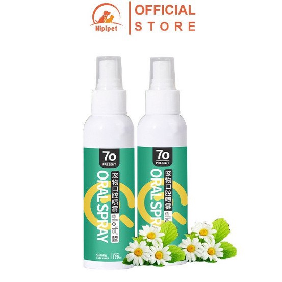 [ HỎA TỐC] Xịt Khử Mùi Răng Miệng Cho Thú Cưng 70 Present 120ml