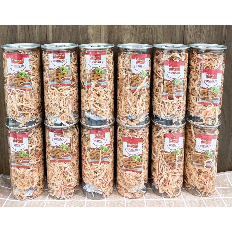 Mực Sợi Hấp Nước Dừa 300g Nhà Làm