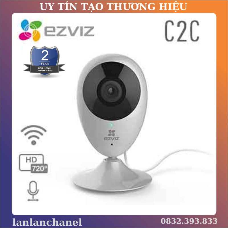 Camera IP WiFi Ezviz C2C - HD 720P - Quan Sát Ban Đêm Bằng Cảm Biến Hồng Ngoại - Hàng Cao Cấp Của Hikvison