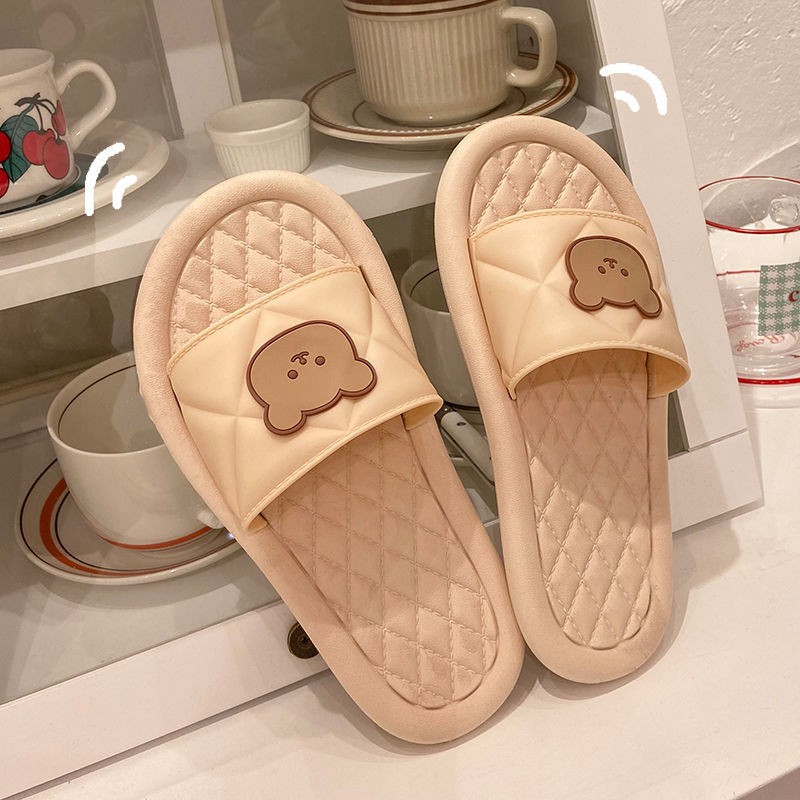 Dép gấu ulzang đế trần chỉ 2 màu cute Minn Shoes (D55)