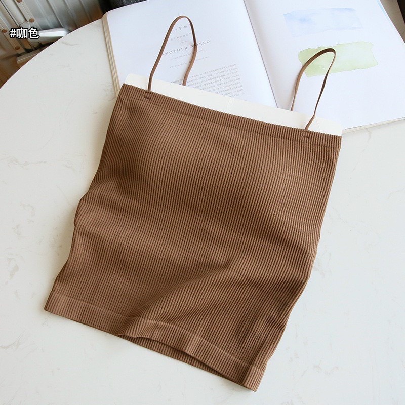 Áo Bra Nữ Quây Tăm 2 Dây Dáng Dài Có Mút Lót Gam Màu Patstel Quyến Rũ-1880.