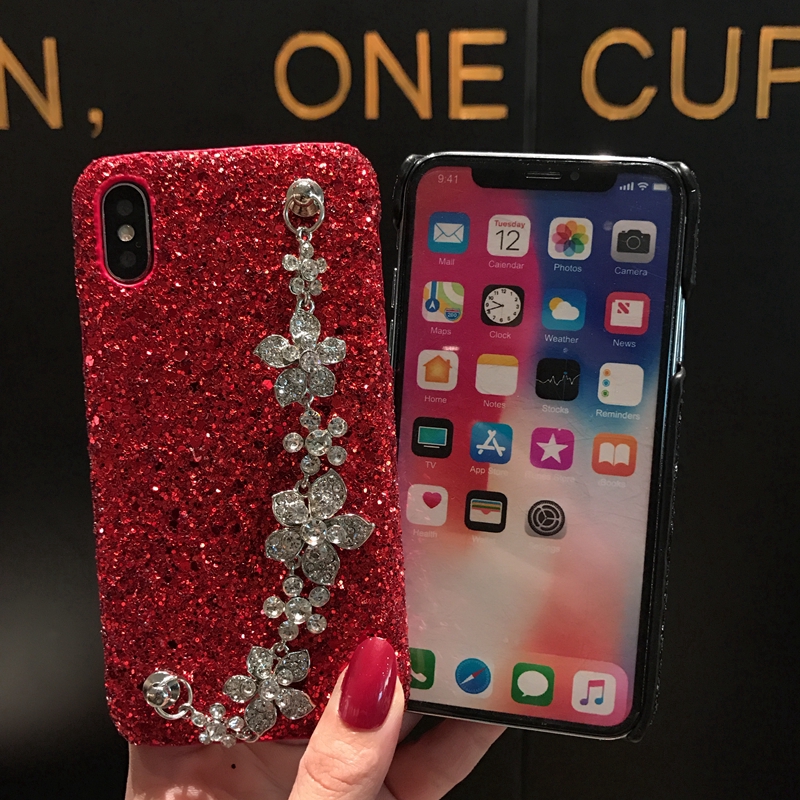 Ốp Điện Thoại Cứng Họa Tiết Hoa Kèm Dây Đeo Cho iphone 15 14 13 12 11 pro max x xs max xr 6 6s 7 8 plus 12