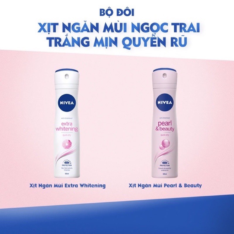 Xịt ngăn mùi Nivea Ngọc Trai 150ml