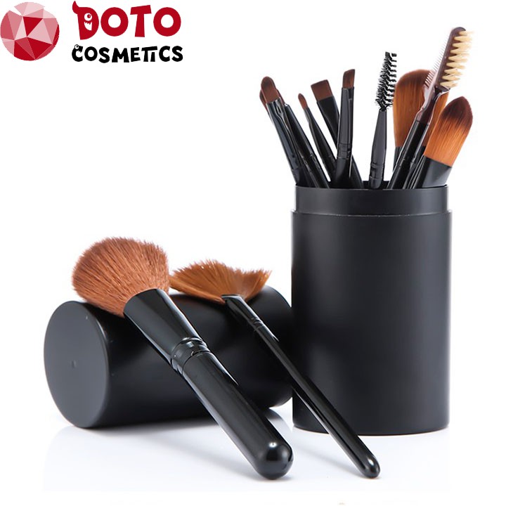 Set 12 Cọ Trang Điểm [SIÊU HOT] Tán Nền Phủ Phấn Đánh Mắt Khói Vẽ Mắt và Cọ Môi | BigBuy360 - bigbuy360.vn