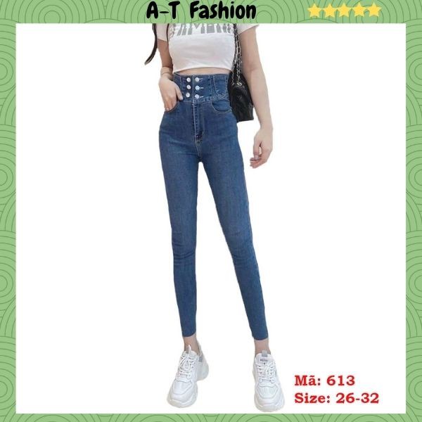 Quần Jean Nữ Lưng Cao ❤️FREESHIP❤️ Quần Bò Nữ Mẫu Mới Ôm Dáng Xinh Xắn Thời Trang Chuẩn Hàng Shop A-T Fashion - QJNU28