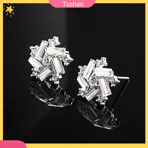 Đôi khuyên tai đính đá phong cách sang trọng thanh lịch dành cho nữ