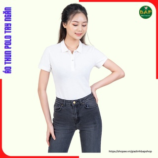 Áo thun nữ nam tay ngắn có cổ bẻ đẹp cao cấp thời trang