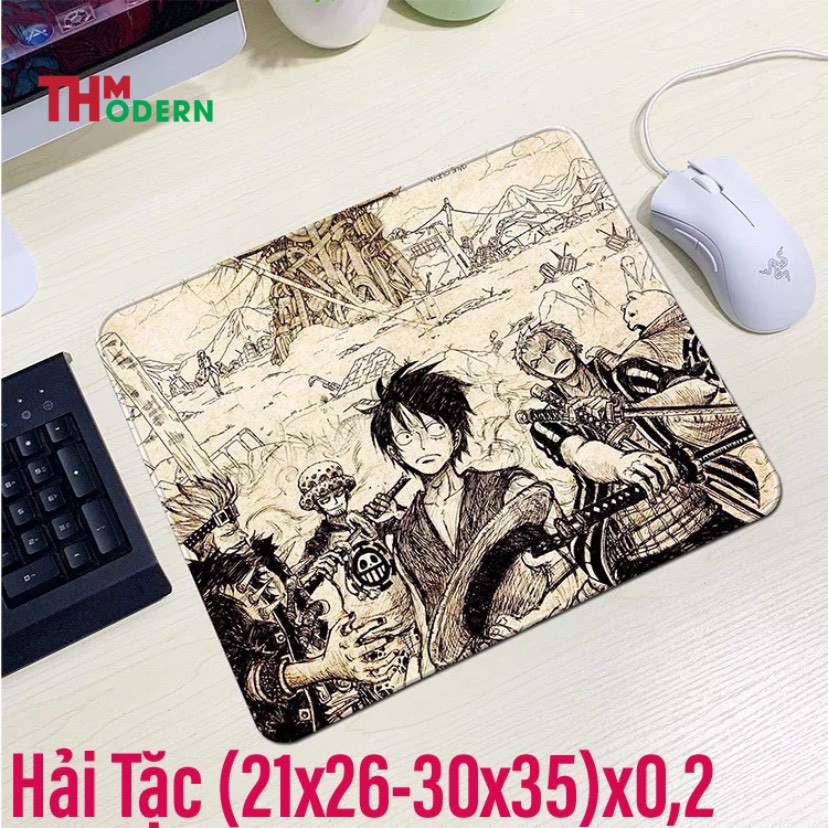 Lót chuột,Pad Chuột Nhỏ  Anime Bo Viền,Đế Cao Su 21*26;30*35 OncePiece Hải tặc In 3D Sắc nét