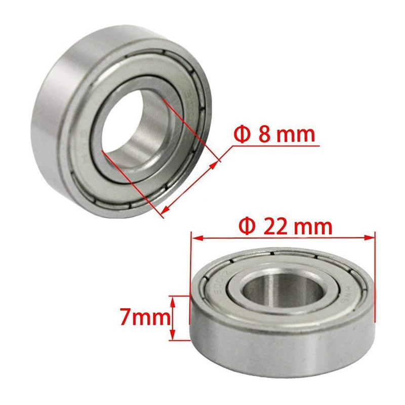 25 Vòng bi 608 ZZz (8mm x 22mm x 7mm) chuyên dụng cho ván trượt