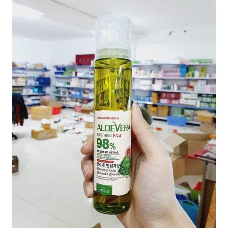 Xịt khoáng lô hội nha đam Aloe Vera Soothing Mist 98%