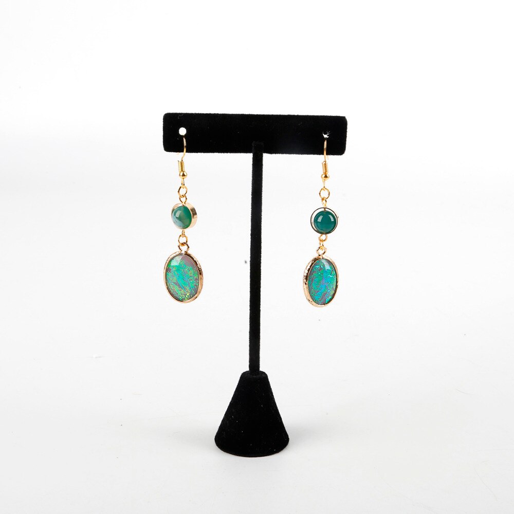 Mặt charm hình oval bằng resin mạ đồng làm trang sức diy