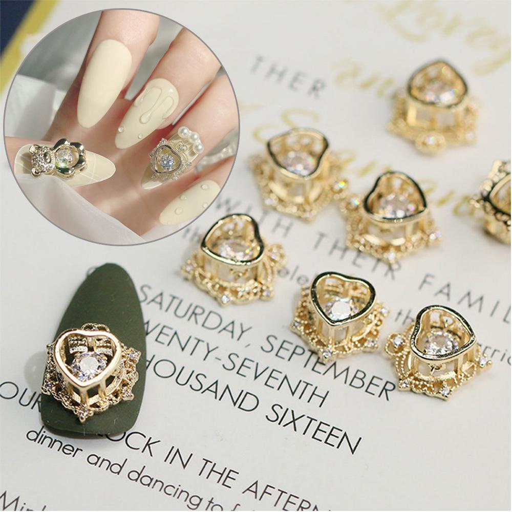 Phụ Kiện Trang Trí Móng Tay 3D Bằng Hợp Kim Sang Trọng DIY