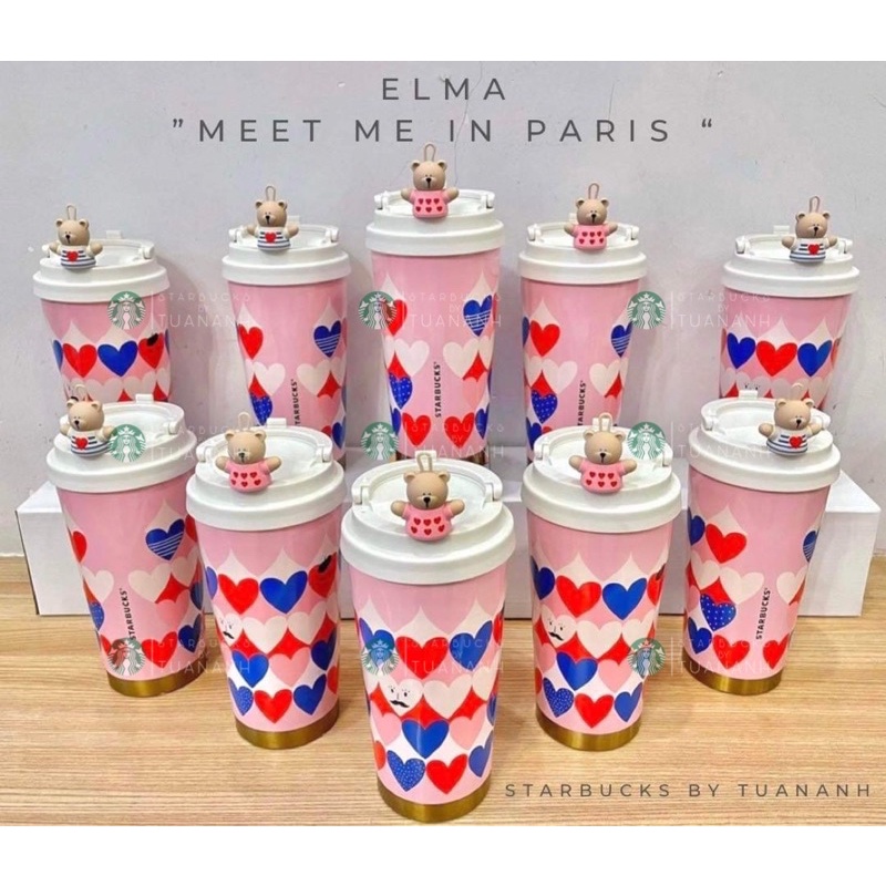 Bình Inox Starbucks Elma “Meet Me In Paris” 473ml