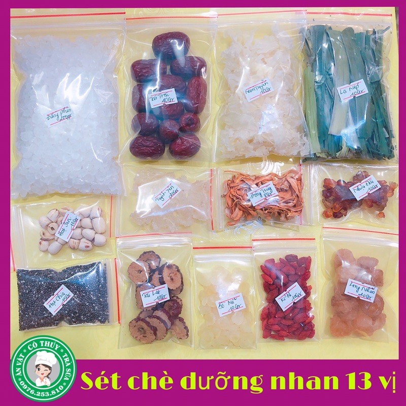 [FREE SHIP] Chè dưỡng nhan - Sét chè tuyết yến dưỡng nhan 13 món nấu 10-14 chai 330ml - ĂN VẶT CÔ THUÝ | BigBuy360 - bigbuy360.vn