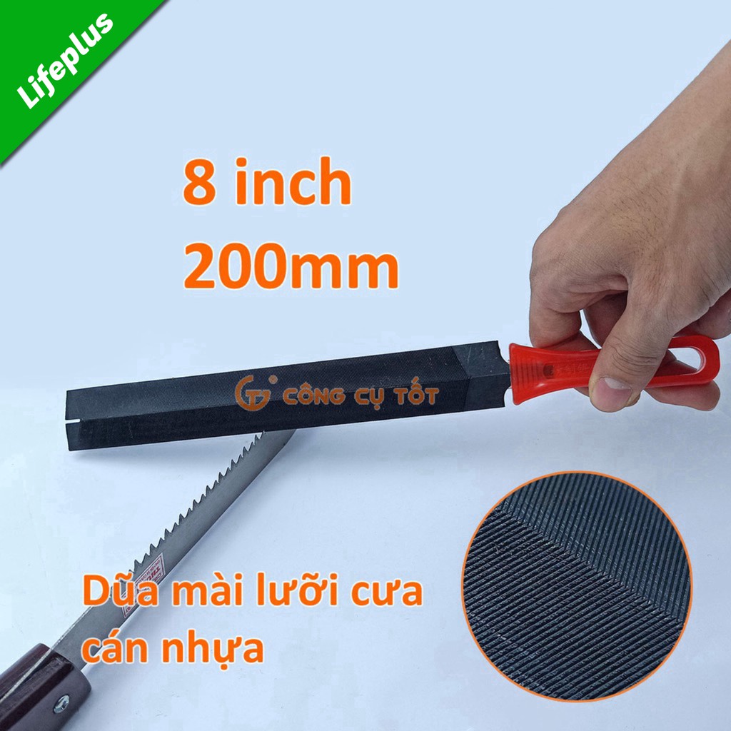 Dũa mài lưỡi cưa 8inch 200mm cán nhựa