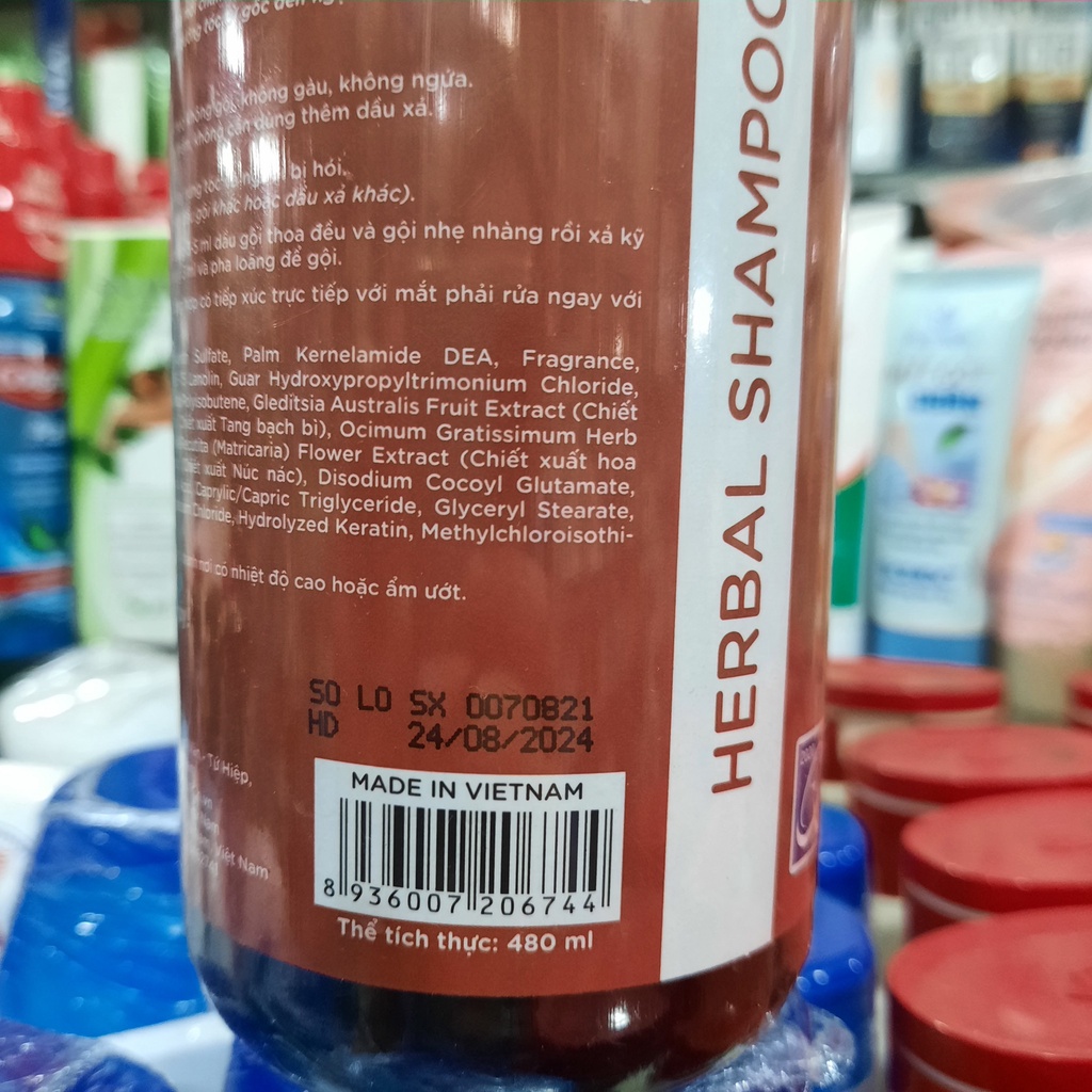 Dầu gội dược liệu Thái Dương 3 hương hoa 480ml