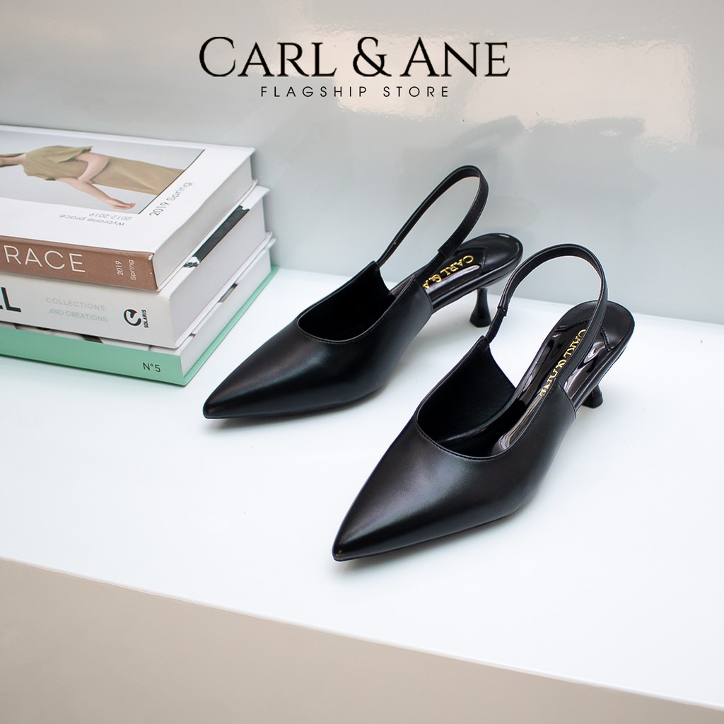 Carl &amp; Ane - Giày cao gót mũi nhọn dáng công sở cao 5cm màu đen - CL013
