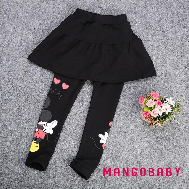 Quần Legging Cotton In Họa Tiết Hoạt Hình Dễ Thương Cho Bé Gái 3-7 Tuổi