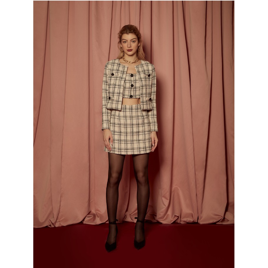 COCO SIN - Áo Khoác Tweed Caro | BigBuy360 - bigbuy360.vn