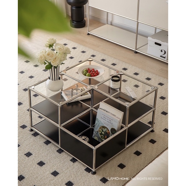 Bàn cafe cổ điển Modul Tea Table style Hàn Quốc bằng thép không gỉ hàng nhập khẩu cao cấp|  Modul Te