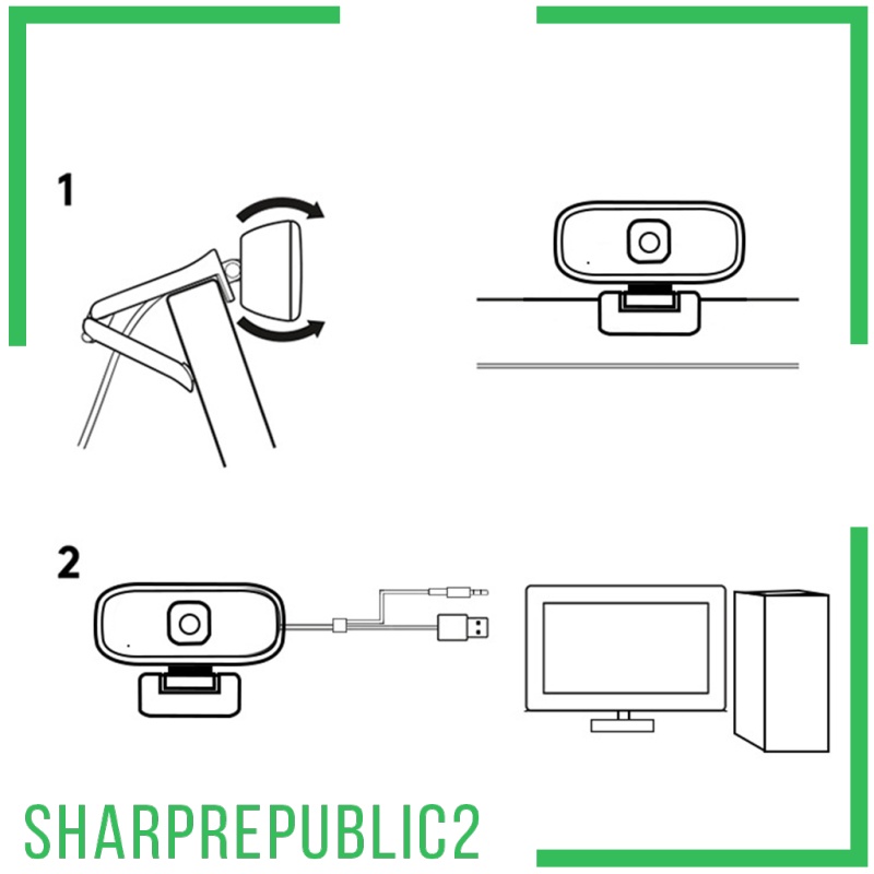 Webcam Sharprepublic2 Usb 2.0 1080p Hd Với Micro 90 Độ Cho Pc | BigBuy360 - bigbuy360.vn