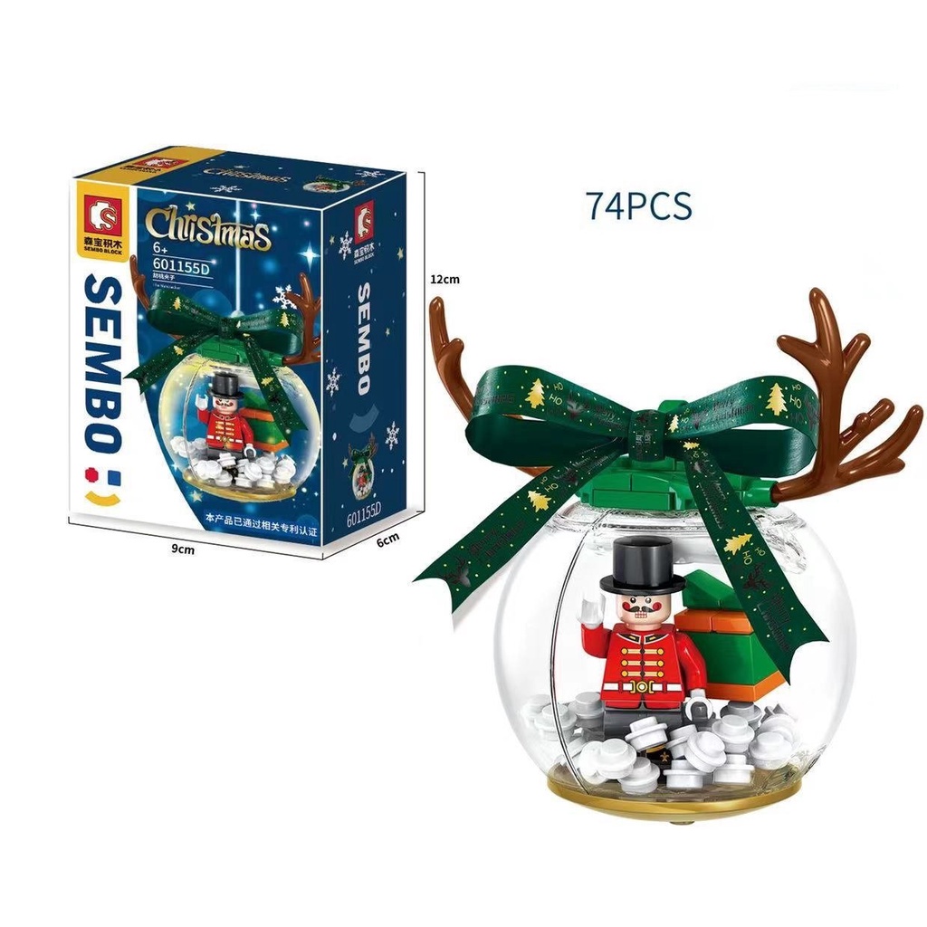 Quả cầu tuyết - Đồ chơi trang trí Noel - Quà tặng Noel cho bé - Lego Sembo Block