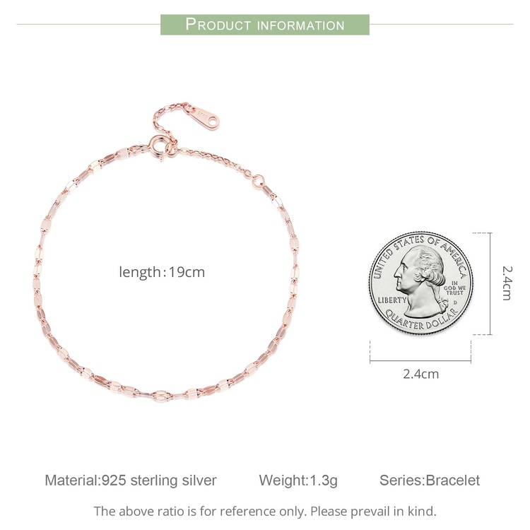 Vòng đeo tay BAMOER bạc 925 thời trang cho nữ