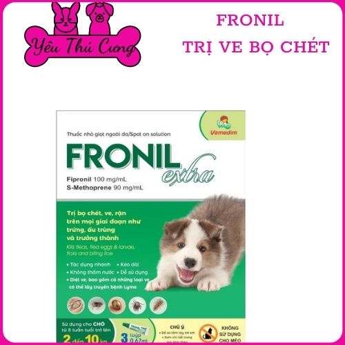 Nhỏ Gáy Ngừa Ve Rận Fronil EXTRA Cho Chó Trên 2 Tháng..... YÊU THÚ CƯNG