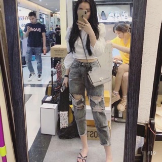 Quần bò rách baggy