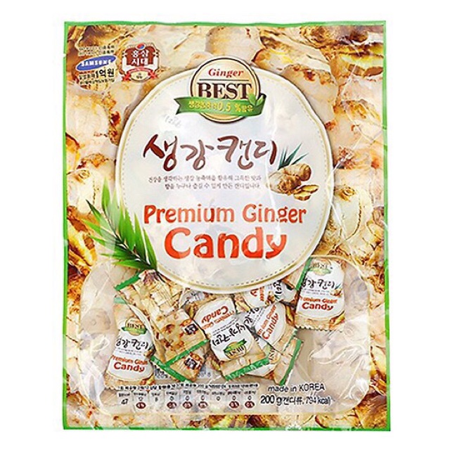 KẸO GỪNG HÀN QUỐC - 200g ĂN VẶT