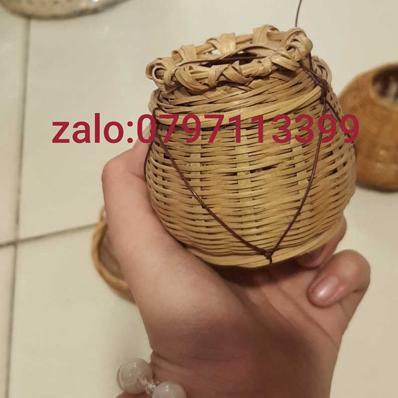 Giỏ mây tre, giỏ cá mini  - Phụ kiện trang trí, chụp hình, trồng cây