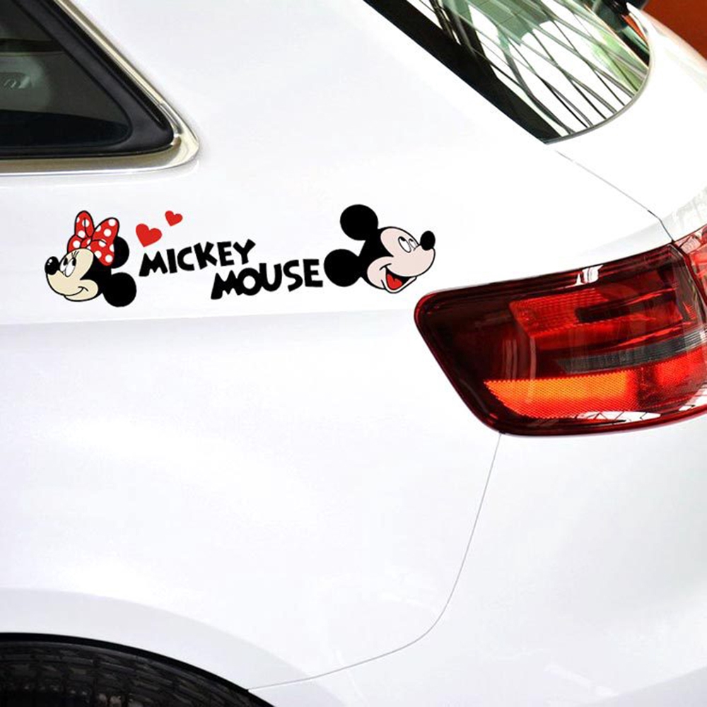 Miếng dán xe hơi hình chuột Mickey Minnie dễ thương
